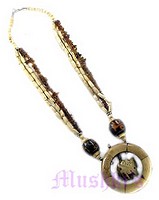 Elephant Hanging Doughnut Necklace - click here for large view